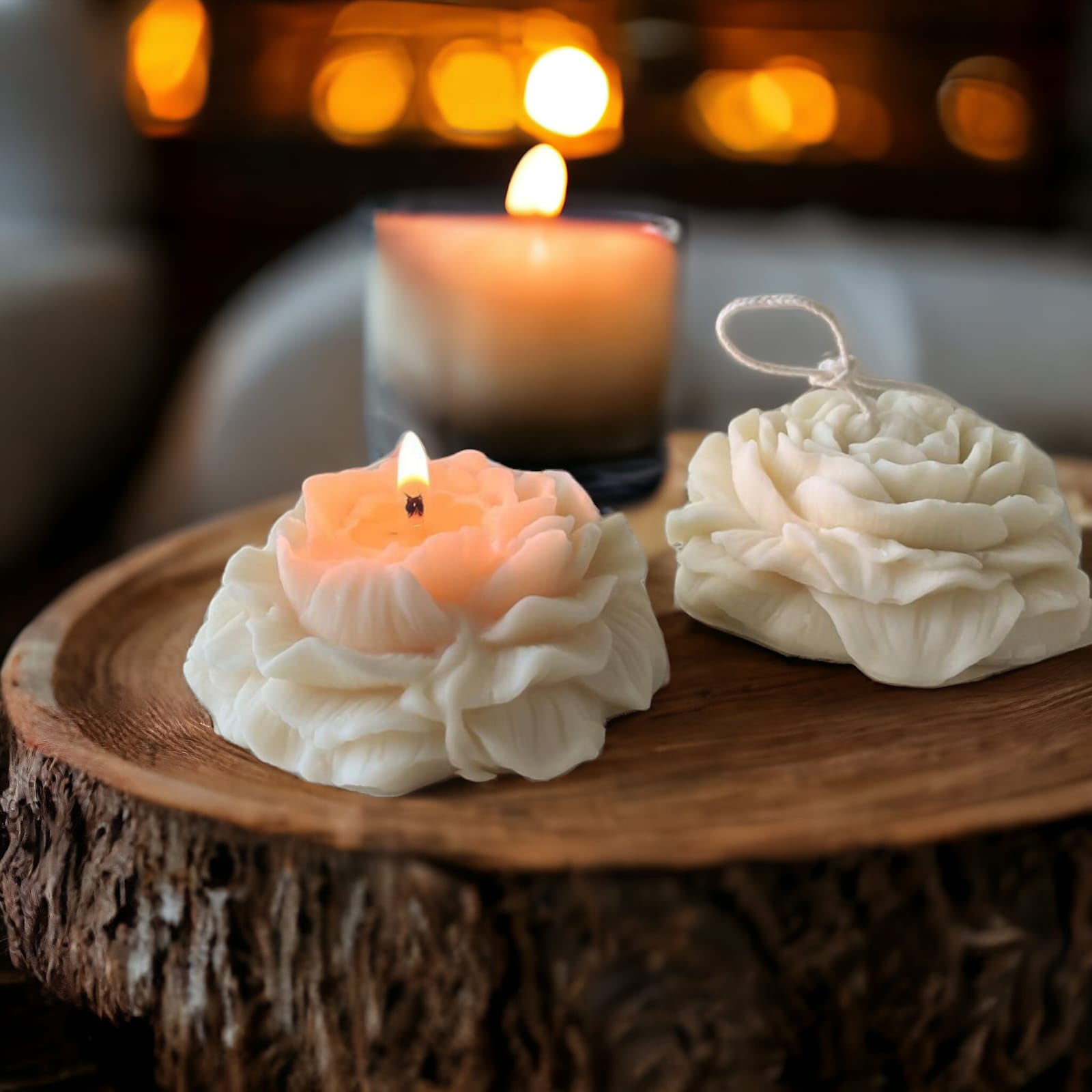 Rose Peony Candle
