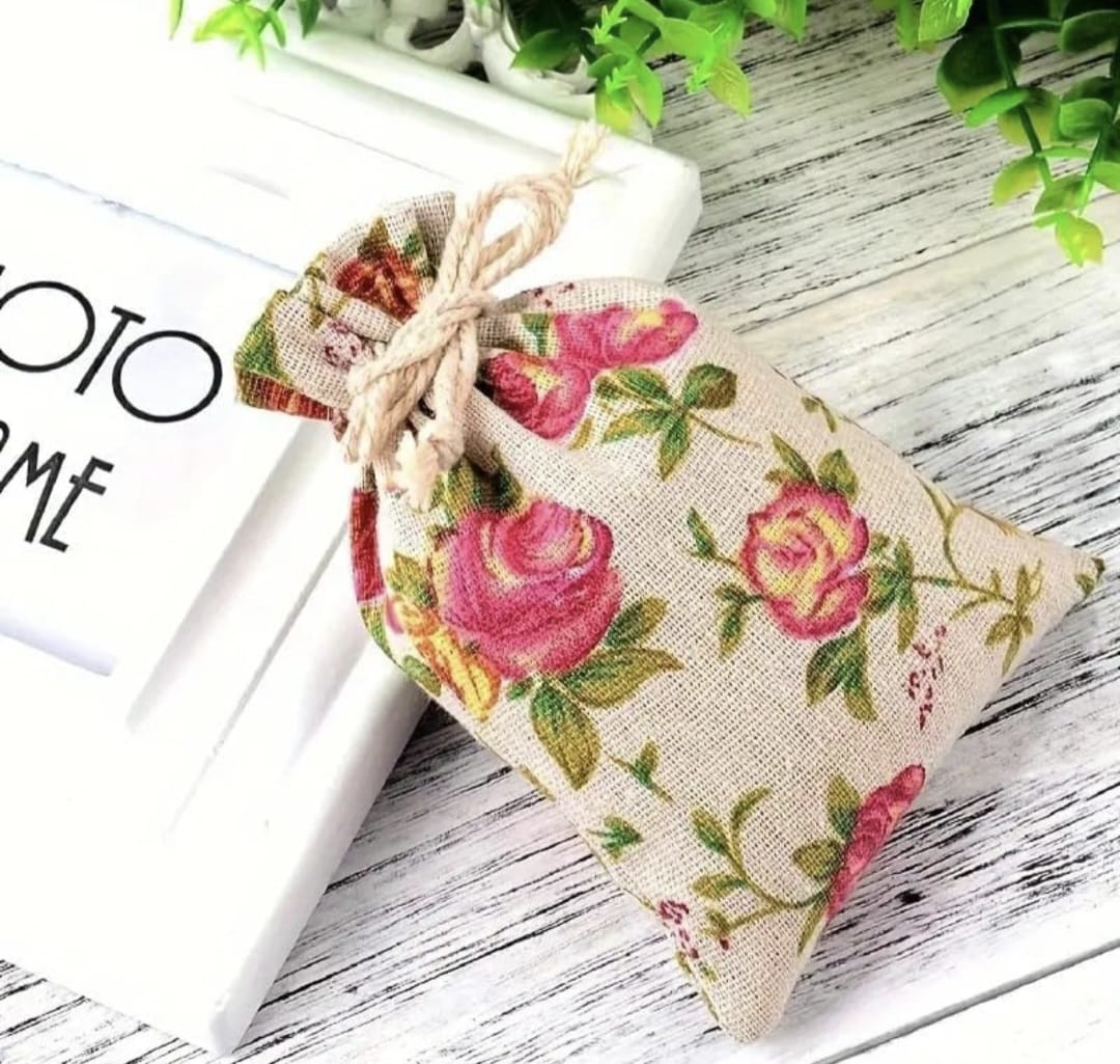 Flower Potli Bags – Jute Cotton Material